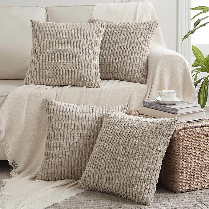 Fancy Homi 4 Packs Decorative Throw Pillow Covers by Fancy+Homi