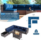 Kullavik 8 Pieces Outdoor Patio Furniture Set, Sectional Sofa Set - Image 5