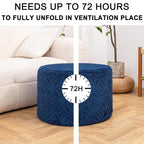 Plush Multi-Functional Ottoman Pouf – Ergonomic Ottoman Foot Rest - Image 2