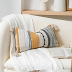 Decorative Lumbar Throw Pillow Cover 14x24 Boho Yellow Mustard Accent Cushion - Image 6