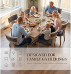 VESCASA Linen Upholstered Dining Chairs - Image 2