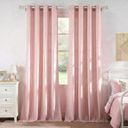 NICETOWN Linen Light Pink Sheer Curtains by NICETOWN