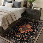 RELEANY Washable Area Rug, Water Repellent, Pet Friendly, Vintage Floral Boho - Image 3