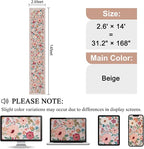 DUKINO 2.6x14 Washable Runner Rug, Floral Non Slip Long Runner Rug, Low Pile - Image 2
