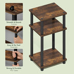 Furinno JUST Side Table, 3-Tier End Table, Open Shelves Night Stand, Bedside - Image 4