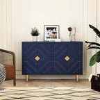 HLR 48" Accent Cabinet with 4 Doors and Shelves, Modern Sideboard Buffet - Image 3