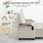 70.9" Chaise Lounge Chair Indoor, Oversized Boucle Upholstered Sofa Bed - Image 7