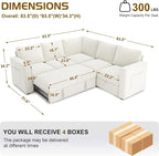 83.5" Sectional Sleeper Sofa - Image 3