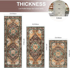 Yamaziot Washable Runner Rug Set of 3, Non-Slip Boho Hallway Kitchen Rug | - Image 2