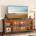 YESHOMY Farmhouse LED TV Stand by SearchallYESHOMY