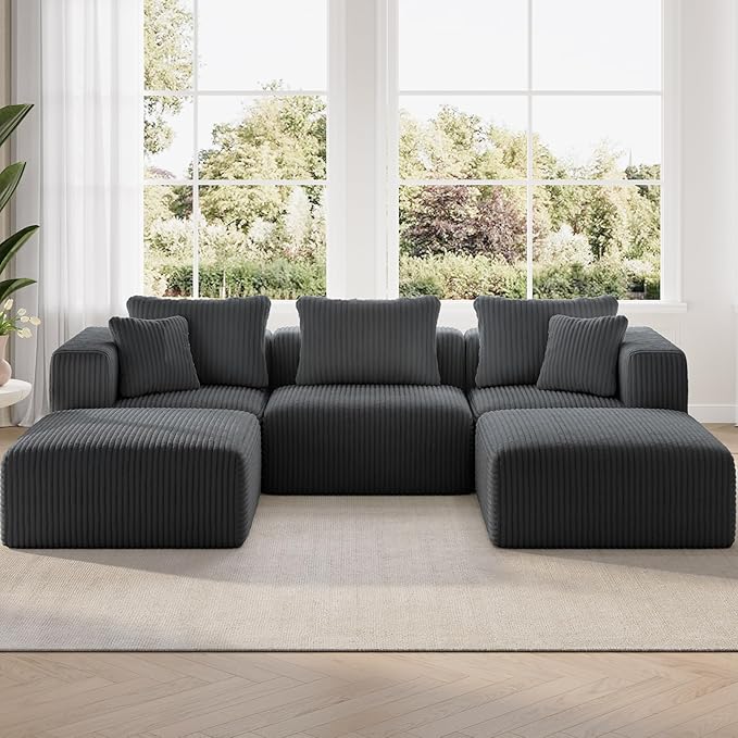 Novilla 106" Modular Sectional Sofa, Modern Cloud Sectional Couch by Novilla