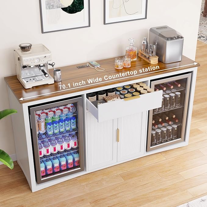 GDLF 70.1" Long Coffee Bar Cabinet - Image 8