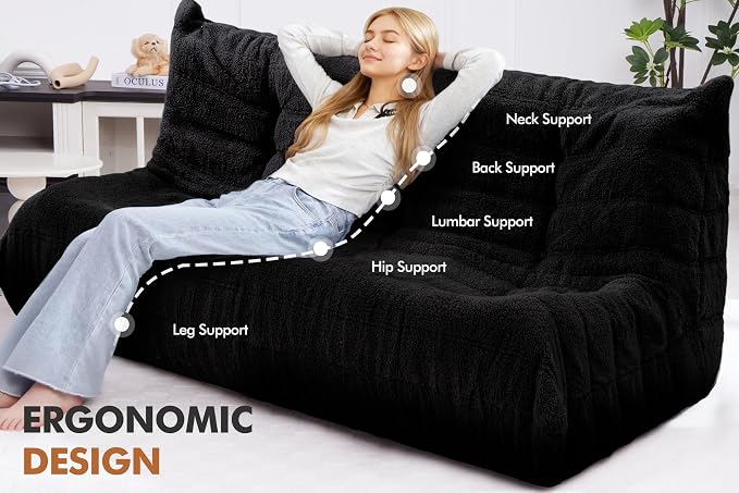 Bean Bag 3-Seater Chair Big Sofa Beanbag Chair - Image 4