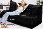 Bean Bag 3-Seater Chair Big Sofa Beanbag Chair - Image 4