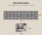 AMADA HOMEFURNISHING 2'6"x10' Washable Area Rug, Low-Profile Entryway Rug - Image 2