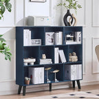 LEYAOYAO 10 Cube Bookshelf, 3 Tier Modern Wide Bookcase by LEYAOYAO-Findtheshiningpointofyourideallife%EF%BC%81