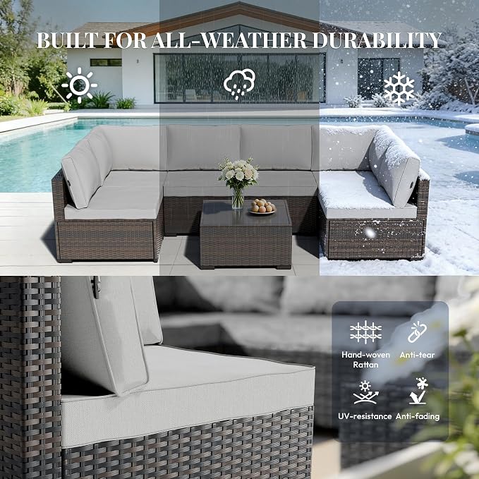 WWR Patio Furniture Set 7 Piece - Image 4
