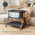 TotRun Bassinet Bedside Sleeper, Rocking Bassinets - Image 4