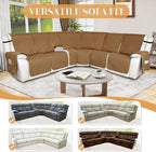 HDCAXKJ 100% Waterproof Reclining Sectional Couch Covers L Shape Recliner Sofa - Image 6