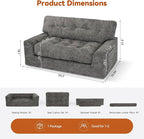 MONVANE 55.5" Convertible Loveseat Sofa, 2-in-1 Boneless Sleeper Sofa Bed Futon - Image 3