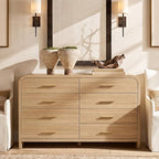 Curved 8-Drawer Dresser for Bedroom, 53.82" Wide Modern Chest of Drawers - Image 5