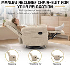 Korser Recliner Chair, Small Rocker Recliner Chair - Image 4