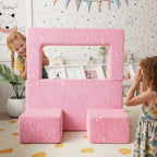 MeMoreCool Glow-in-The-Dark Unicorn Kids Modular Couch Sofa – Convertible - Image 2