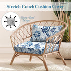 CALBODE 12pcs Floral Printed Stretchy Sofa Cushion Covers - Image 3
