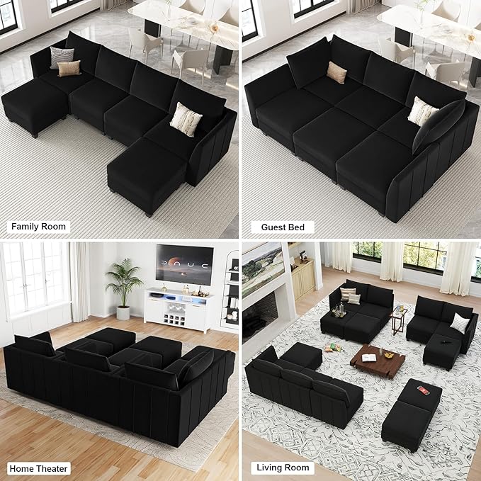 Belffin Modular Sectional Sofa U Shaped Couch - Image 6