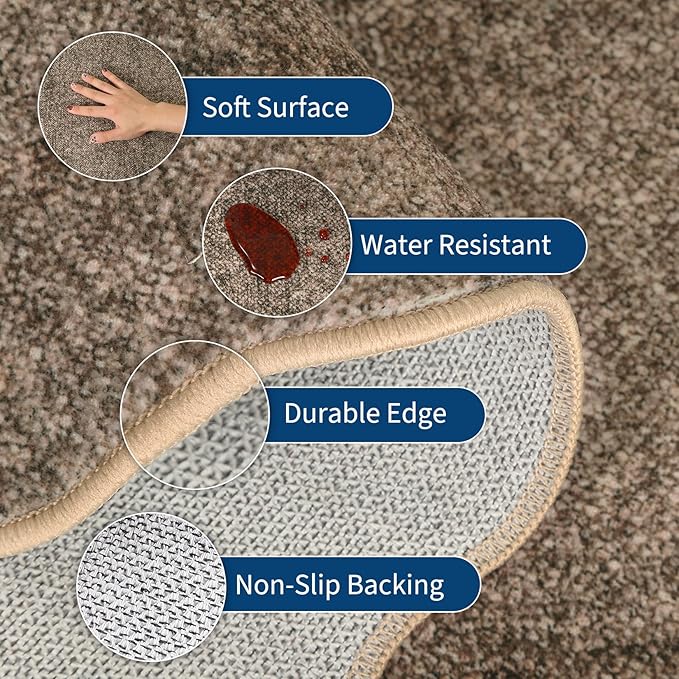 GarveeHome Scalloped Washable Runner Rug 2x8 Modern Non Slip Kitchen Runner | - Image 5