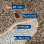 GarveeHome Scalloped Washable Runner Rug 2x8 Modern Non Slip Kitchen Runner | - Image 5