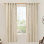 Light Filtering Linen Curtains 72 inches Long by LAMIT