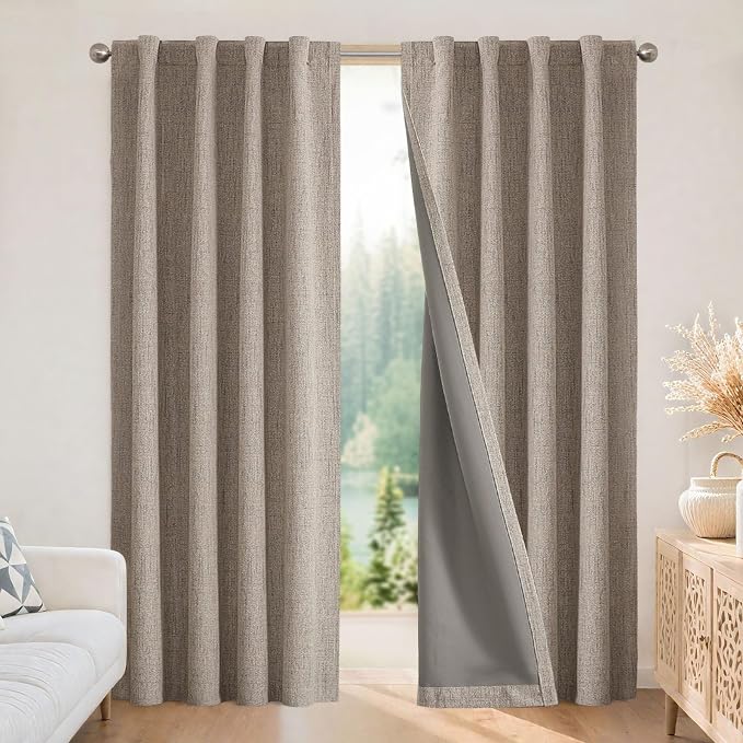Joydeco 100% Blackout Curtains for Bedroom by JOYDECO