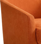 Swivel Barrel Accent Chair, Round Chenille Fabric Living Room Arm Chairs - Image 9