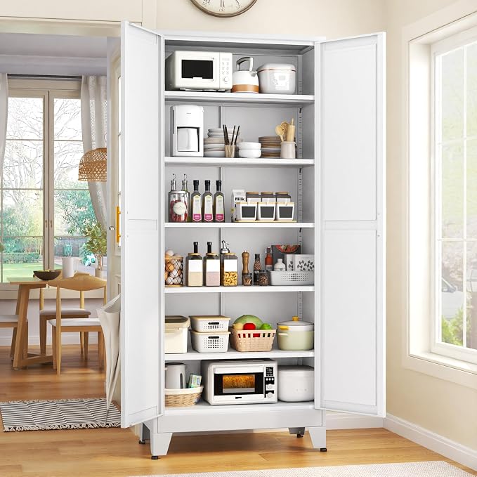 GAIOUS 75.2" Tall Metal Kitchen Pantry Storage Cabinets by GAIOUS