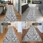 HEBE Hallway Runner Rug 2'8''x12', Washable Non Slip Kitchen Rug Runner | Soft - Image 4