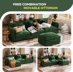 ELUCHANG 113" Modular Sectional Sofa, Comfy Cloud Couch, L Shaped Deep Seat - Image 9