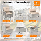 10-Seat Outdoor Wicker Patio Furniture Set - Image 3