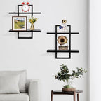 PHOENANCEE Floating Shelves for Wall, Display Hanging Shelf Set of 2, Modern - Image 4