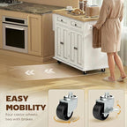 HOMCOM Kitchen Island Cart - Image 6