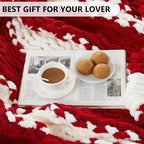 L'AGRATY Chunky Knit Throw Blanket - Image 7
