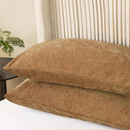 CaliTime Decorative Throw Pillow Covers 26 X 20 Inches Apricot Brown | Pack of 2 - Image 3