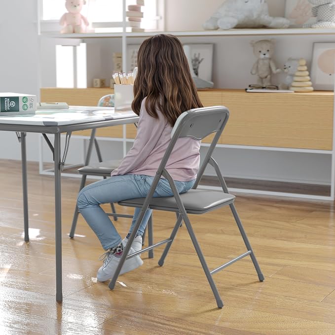 Flash Furniture Mindy Kids 5-Piece Folding Square Table and Chairs Set - Image 9