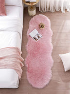 SERISSA 2x6 Fluffy Pink Faux Fur Area Rug - Image 2