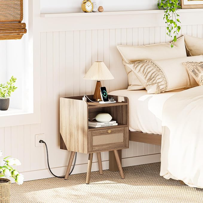 SUPERJARE Nightstands Set of 2, Night Stands - Image 2