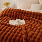 COOVA Faux Fur Throw Blanket for Couch, Cozy Soft and Fuzzy Plush Rabbit Fur - Image 3