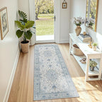 RELEANY Washable Area Rug, Small 2'x4', Water Repellent, Pet Friendly, Vintage by RELEANY