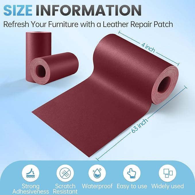 Leather Repair Patch Tape Kit, Vinyl Leather Repair Kit - Image 2