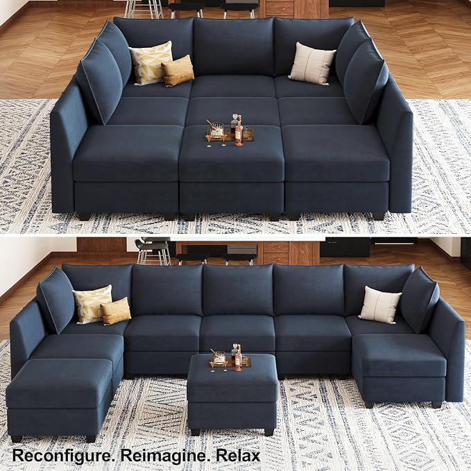 Belffin Large Modular Sectional Sofa Sleeper Couch - Image 5