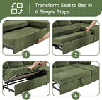VINGLI Convertible Sofa Bed Couches - Image 6